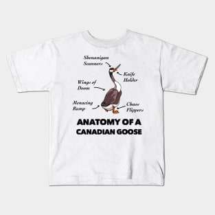 Anatomy of a Canadian Goose Kids T-Shirt